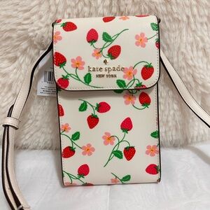 Kate Spade Strawberry vine north sound phone crossbody